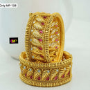 FS Collection Gold Plated Openable Bangles Set