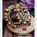 FS Collection Gold Plated Openable Meenakari Bangles Set