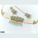 FS Collection Gold Plated Choker Necklace Set