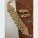 FS Collection Gold Plated Kundan Choker Necklace Set