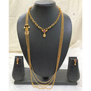 FS Collection Gold Plated AD Stone Necklace Set