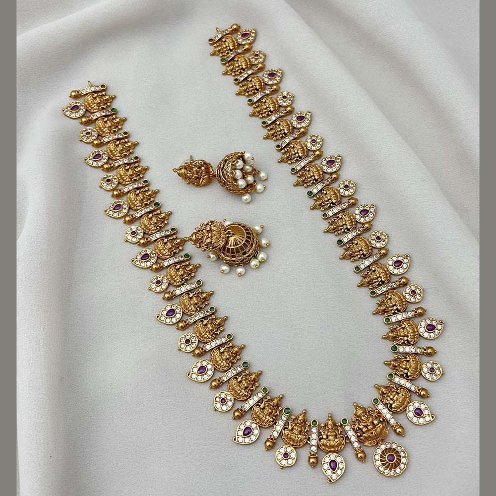 FS Collection Gold Plated Long Necklace Set