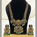FS Collection Gold Plated AD Stone Long Necklace Set