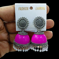 FS Collection Oxidised Plated Jhumki  Earrings