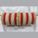 FS Collection Gold Plated Velvet  Bangles Set