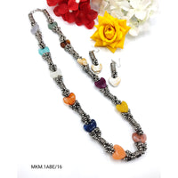 FS Collection Silver Plated Long Necklace Set