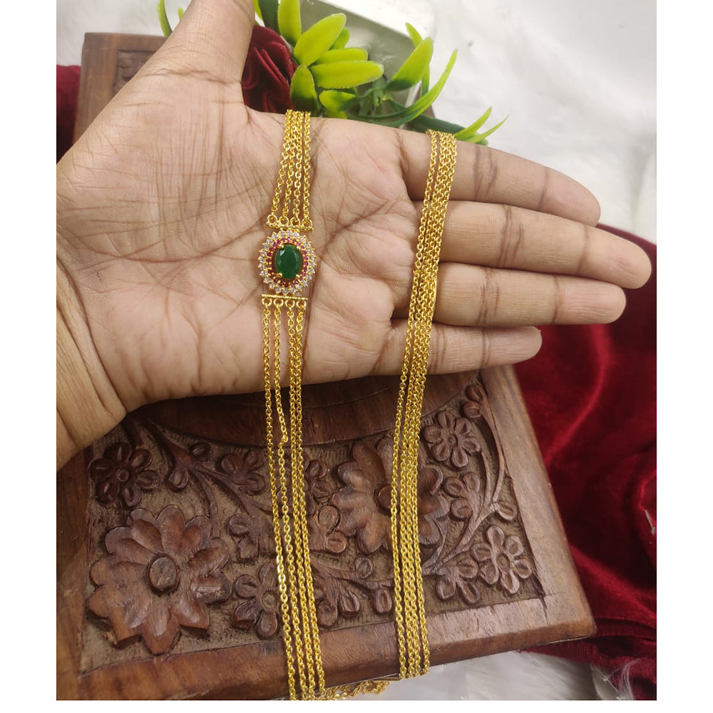 FS Collection Gold Plated Long Necklace Set