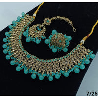 FS Collection Gold Plated Crystal Stone Necklace Set