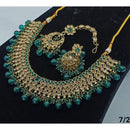 FS Collection Gold Plated Crystal Stone Necklace Set