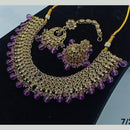 FS Collection Gold Plated Crystal Stone Necklace Set