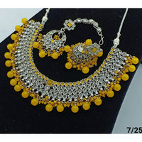 FS Collection Silver Plated Crystal Stone Necklace Set