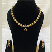 FS Collection Gold Plated AD Stone Necklace Set