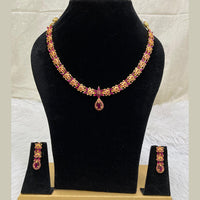 FS Collection Gold Plated AD Stone Necklace Set