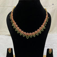 FS Collection Gold Plated AD Stone Necklace Set