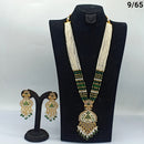 FS Collection Gold Plated Meenakari Long Necklace Set