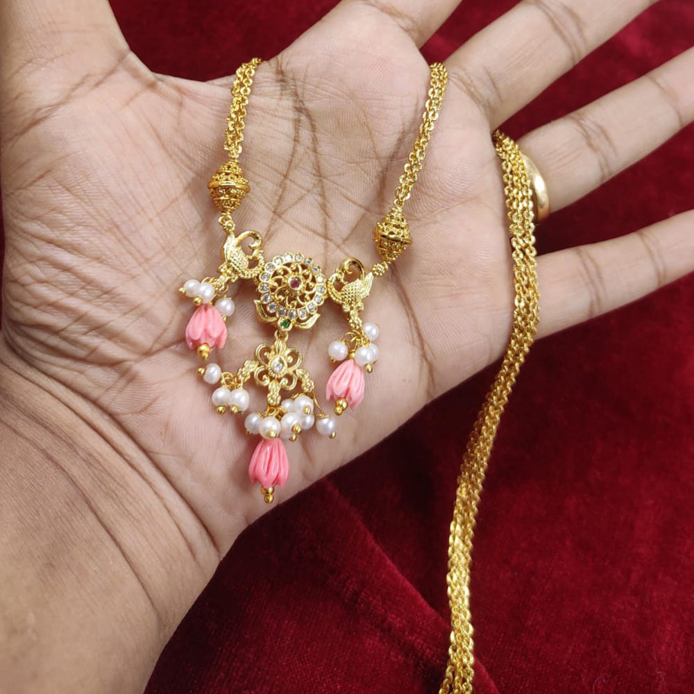 FS Collection Gold Plated Austrian Stone Necklace Set