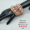 FS Collection Gold Plated Meenakari Bangles Set