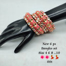 FS Collection Gold Plated Meenakari Bangles Set