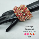 FS Collection Gold Plated Meenakari Bangles Set