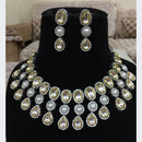 FS Collection Silver Plated Crystal Stone Necklace Set