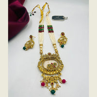 FS Collection Gold Plated Long Necklace Set