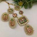 FS Collection Gold Plated Meenakari Necklace Set