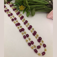FS Collection Gold Plated Beads Long Necklace