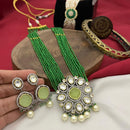 FS Collection Gold Plated Pearl Long Necklace Set