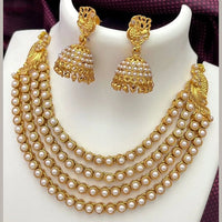 FS Collection Gold Plated Pota Stone Necklace Set