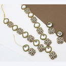 FS Collection Gold Plated Kundan Necklace Set