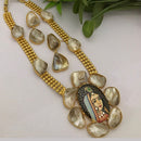 FS Collection Gold Plated Beads Long Necklace Set