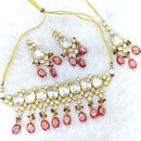 FS Collection Gold Plated Kundan Stone Choker Necklace Set