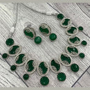 FS Collection Silver Plated AD Necklace Set