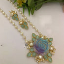 FS Collection Gold Plated Pearl Long Necklace Set