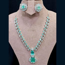 FS Collection Silver Plated AD Necklace Set