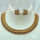 FS Collection Gold Plated Pota Stone Necklace Set
