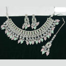 FS Collection Silver Plated AD Necklace Set