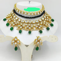 FS Collection Gold Plated Kundan Stone Choker Necklace Set
