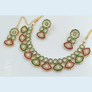 FS Collection Gold Plated Crystal Stone Necklace Set
