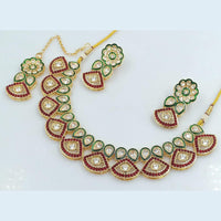 FS Collection Gold Plated Crystal Stone Necklace Set