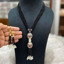 FS Collection Gold Plated Pearl Long Necklace Set