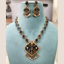 FS Collection Gold Plated Kundan Stone Necklace Set