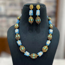 FS Collection Gold Plated Beads Necklace Set