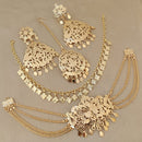 Fs Collection Gold Plated Choker Necklace Set