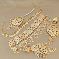 Fs Collection Gold Plated Choker Necklace Set