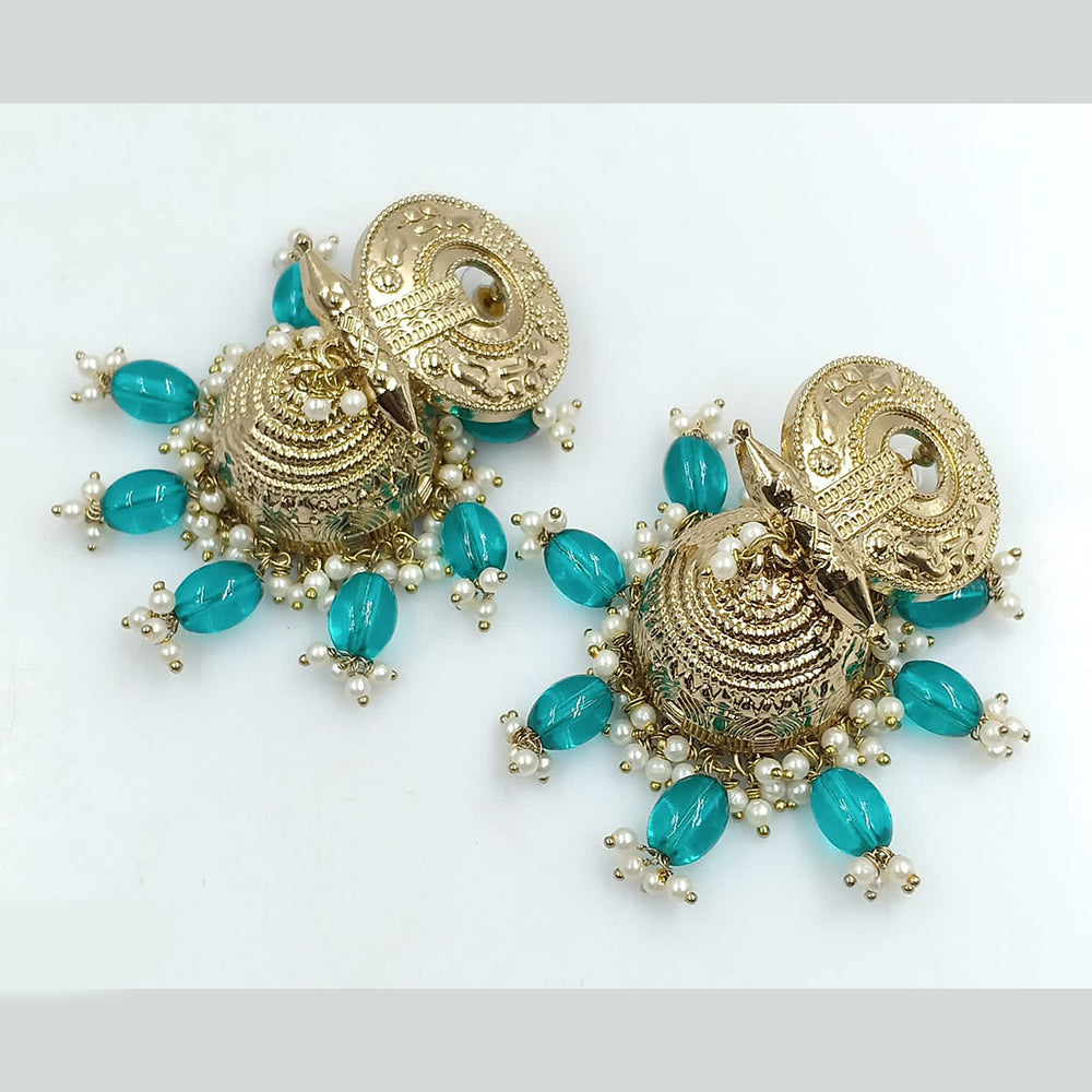 FS Collection Gold Plated Jhumki Earrings