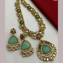 FS Collection Gold Plated Kundan Stone Necklace Set