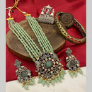 Fs Collection 2 Tone AD And Beads Necklace Set