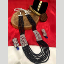 Fs Collection 2 Tone AD And Pearls Necklace Set