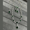FS Collection Silver Plated AD Necklace Set